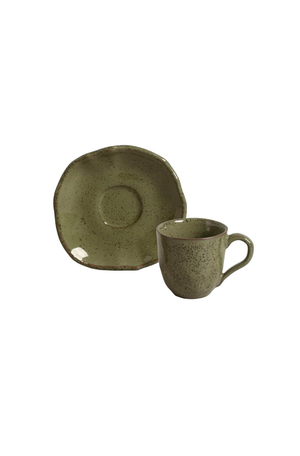 Xícara para Café com Pires Orgânico Eco Stone Jade