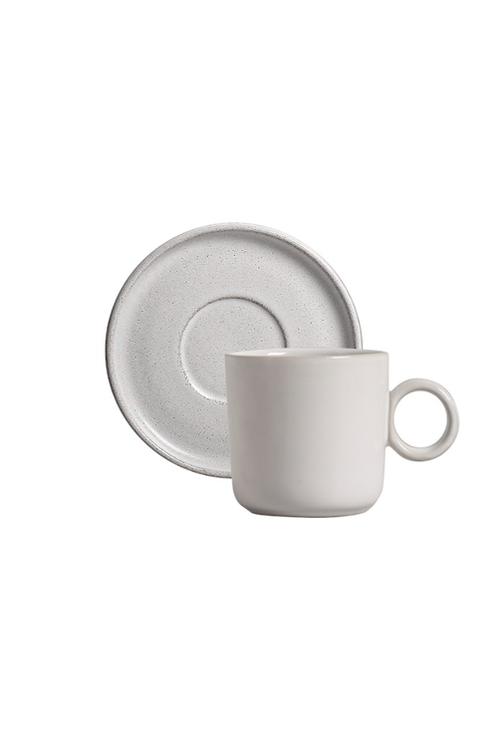 Xícara de Chá com Pires Basic Snow 150ml