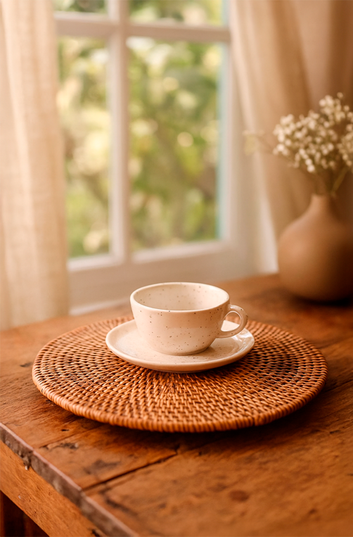 Xicara de Chá  Chuvisco em Porcelana 200Ml