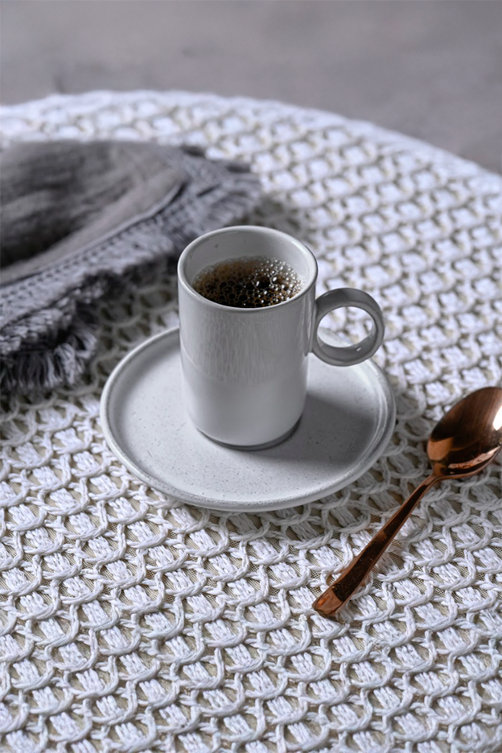 Xícara de Café com Pires Basic Snow 90ml