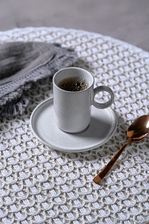 Xícara de Café com Pires Basic Snow 90ml