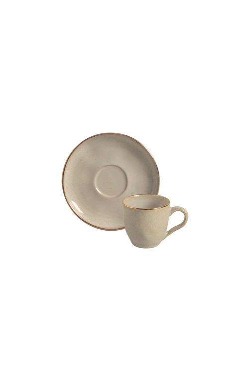 Xícara de Café Stoneware Bio Sol Gold 120ml