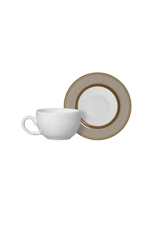 Xicara de Café com Pires Celebrate Fendi em Cerâmica 85ml